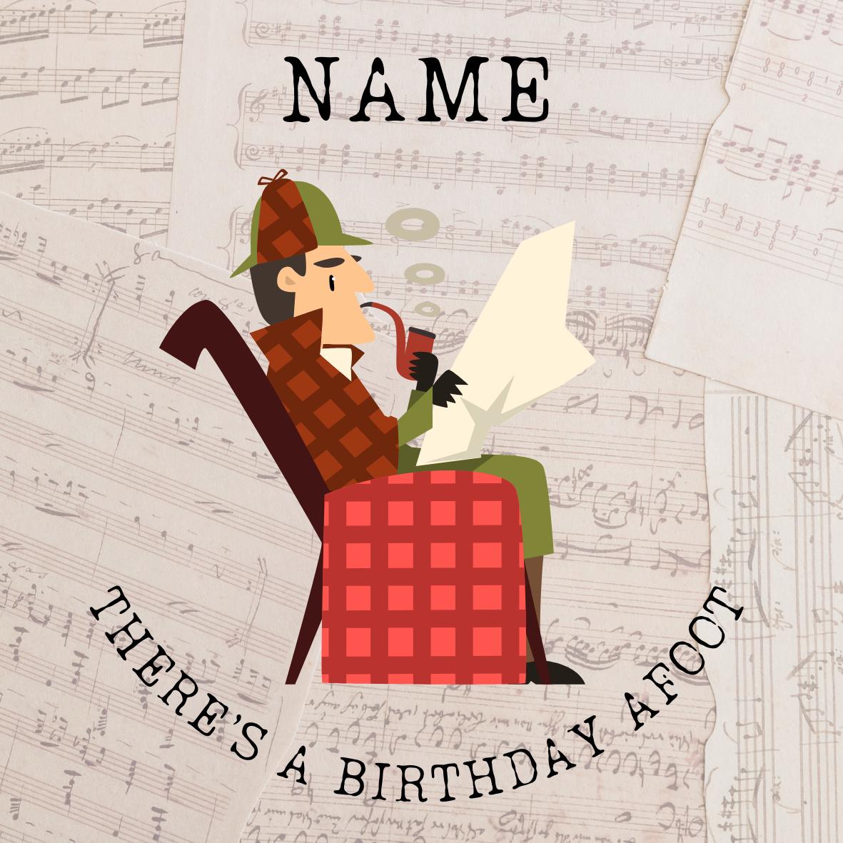 Sherlock Holmes Theme Personalised Birthday Cake Toppers matching Invitations Stickers Balloon Party Pack