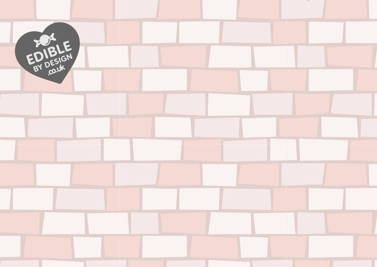 Stone Castle Wall Fairy Door Ribbon Border Edging for Cake: Edible Party Decoration on Icing Sheet