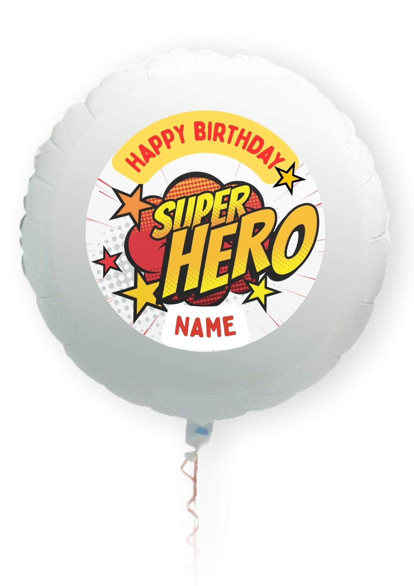 Super Hero Theme Birthday Cake Toppers Edible Circles matching Invitations Stickers Balloon Party Pack