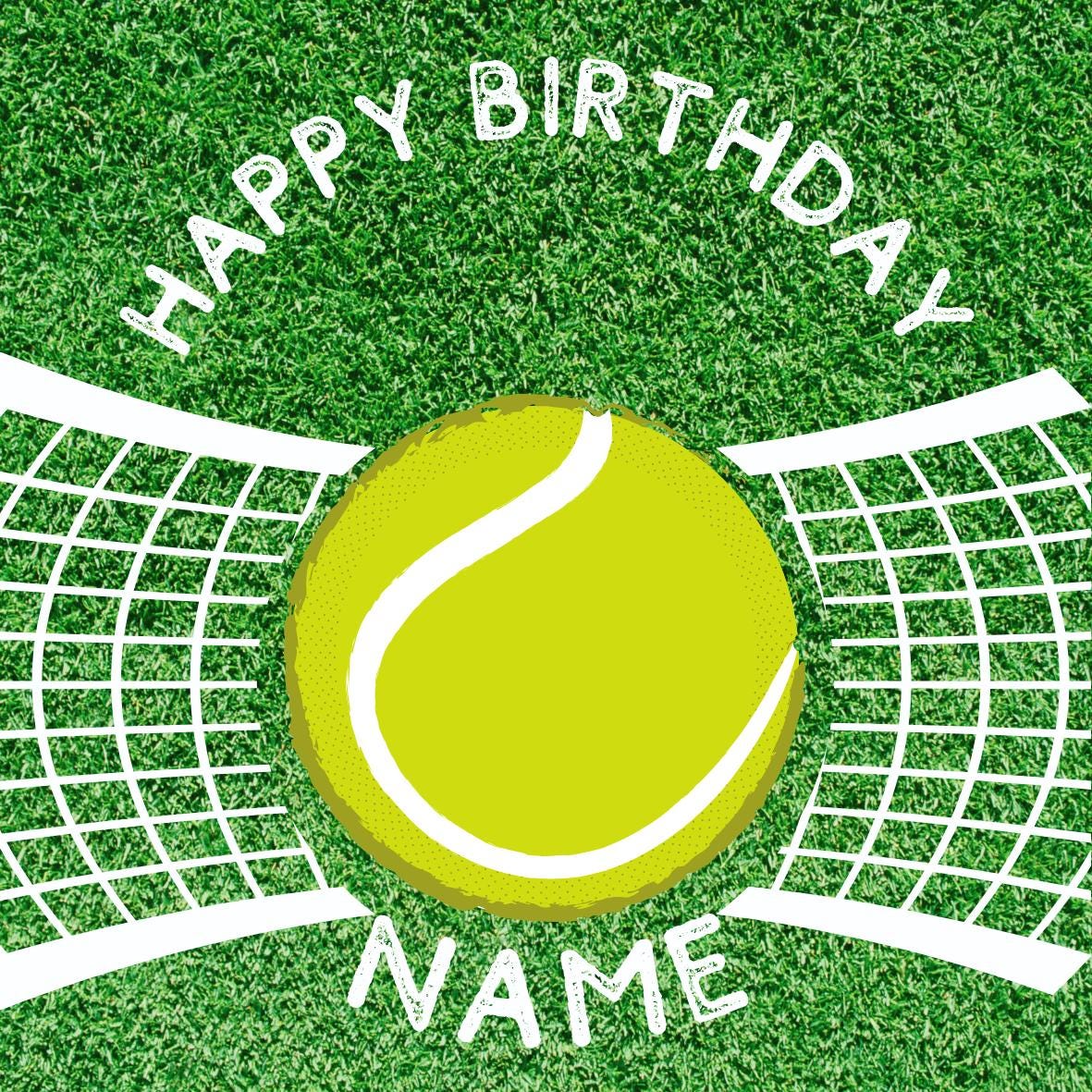 Tennis Theme Birthday Cake Toppers with name and age on Wafer or Icing