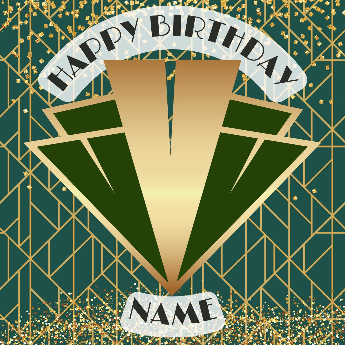 The Great Gatsby 1920 Theme Birthday Personalised Cake Toppers matching Invitations Stickers Balloon Party Pack