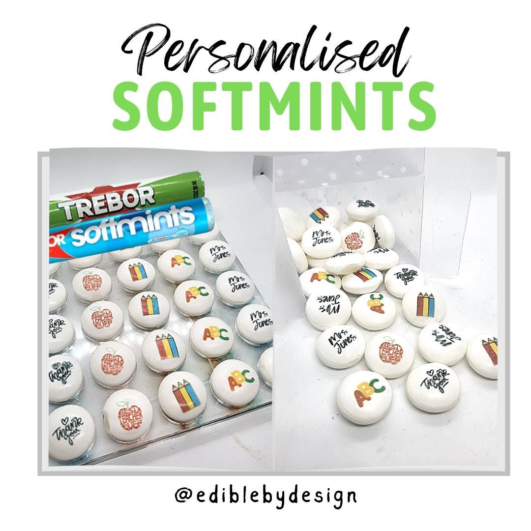 Trebor Softmints - personalised mints with your choice of image, logo, photo and text - Perfect Birthday, Anniversary, New Job, leaving gift