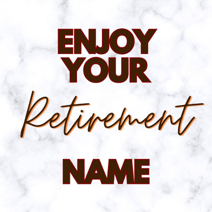 Work Retirement Cake Toppers Edible Circles Personalised Name & Photo Matching Balloon available