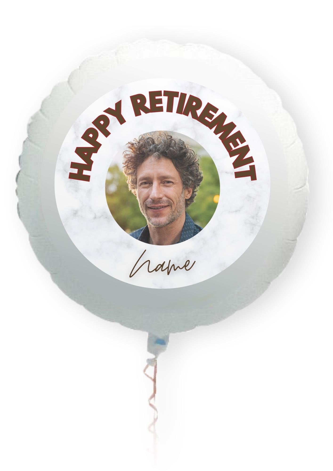 Work Retirement Cake Toppers Edible Circles Personalised Name & Photo Matching Balloon available