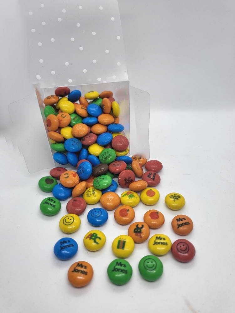 50th Birthday Chocolate M&Ms personalised with edible ink - your choice of image, logo, photo or text
